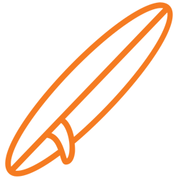 Surfboard by Kira Laktionov from the Noun Project Surfboard by Kira Laktionov from the Noun Project